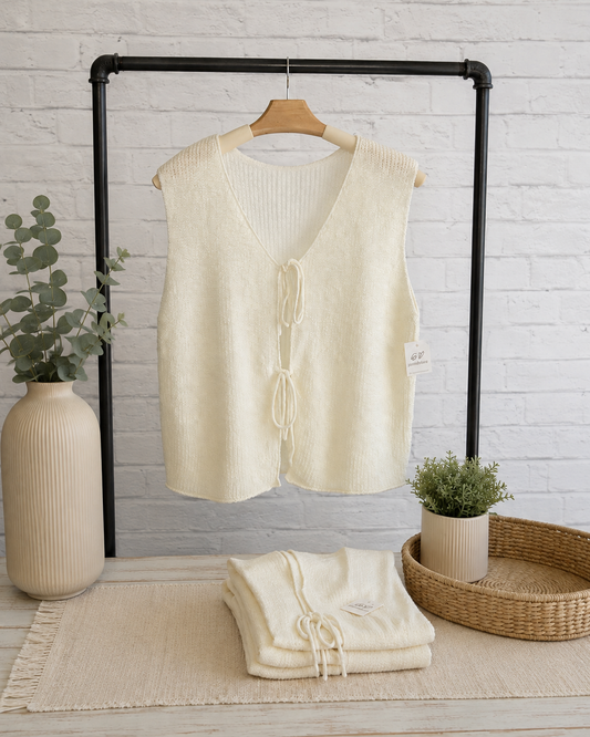 Butterfly Lace Up Vest